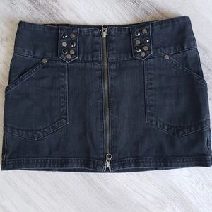 DKNY Bombshell Studded Mini-Skirt